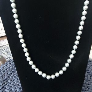 Silver Colored Pearl Necklace